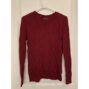 Banana Republic Italian Filpucci Merino Wool Cashmere Cable Knit Pink Sweater S